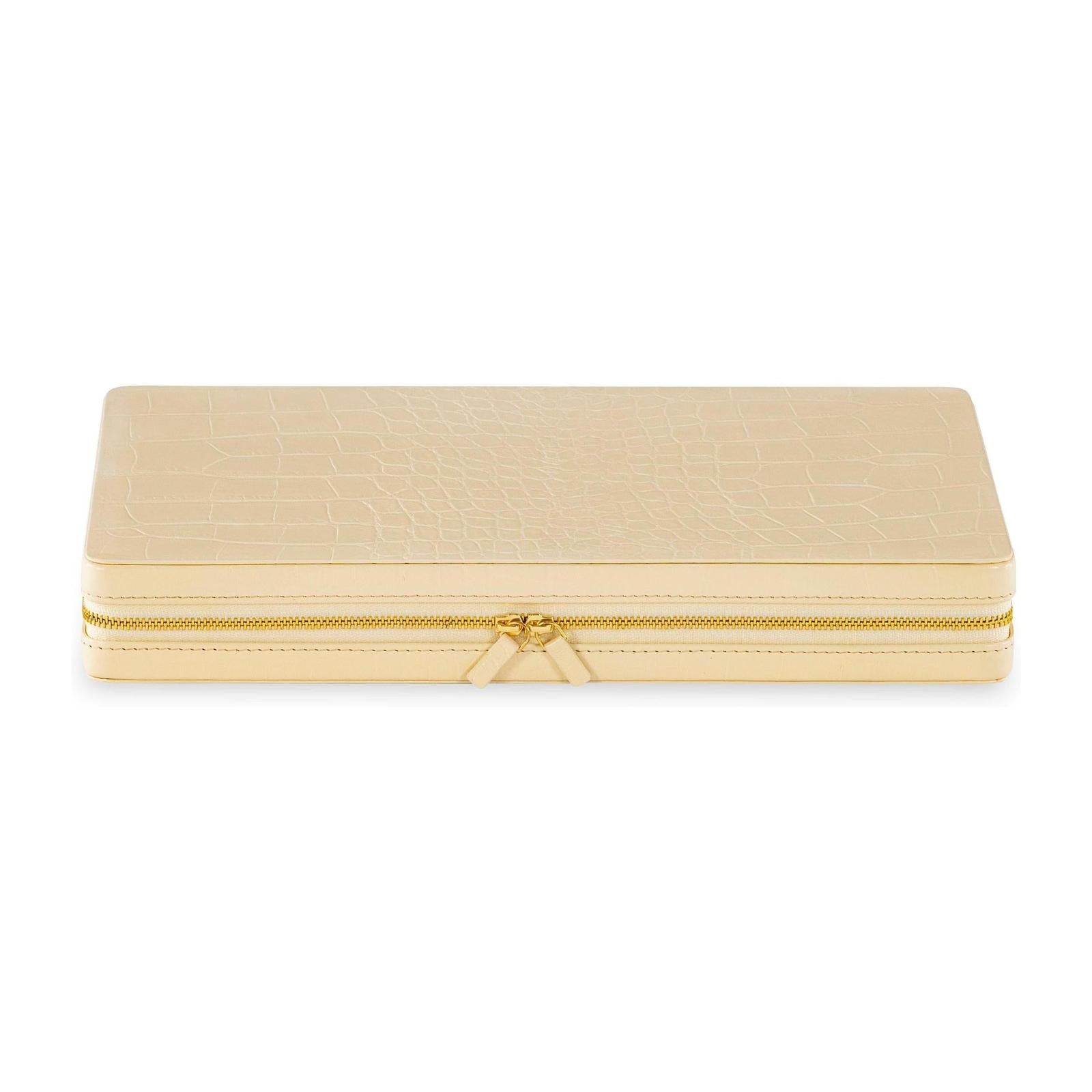 Maitland Smith Travel Backgammon Board Cream