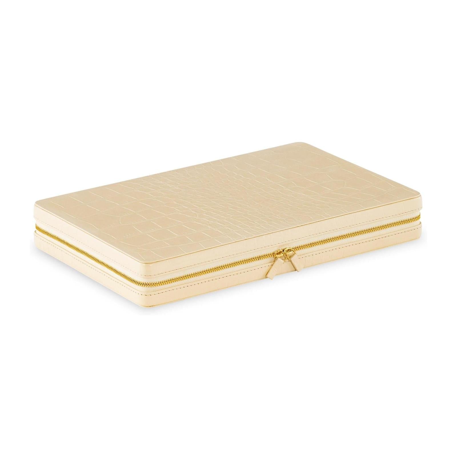 Maitland Smith Travel Backgammon Board Cream