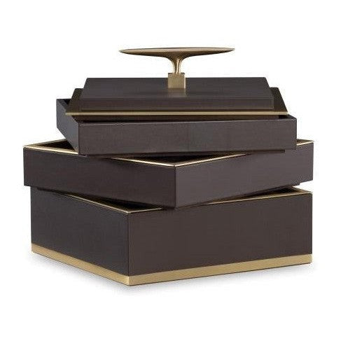 Maitland Smith Brown Compartment Box