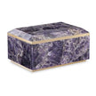 Maitland Smith Large Amethyst Box With Brass