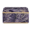 Maitland Smith Large Amethyst Box With Brass