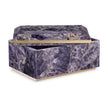 Maitland Smith Large Amethyst Box With Brass