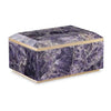 Maitland Smith Large Amethyst Box With Brass