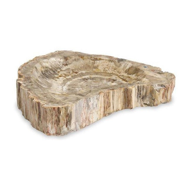 Maitland Smith Large Brown Petrified Bowl