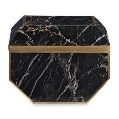 Maitland Smith Small Brass And Golden Portoro Box