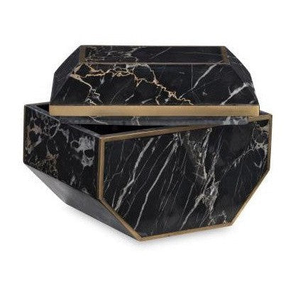 Maitland Smith Small Brass And Golden Portoro Box