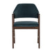 Sunpan Milton Dining Armchair - Smoke Acacia - Meg Dusty Teal