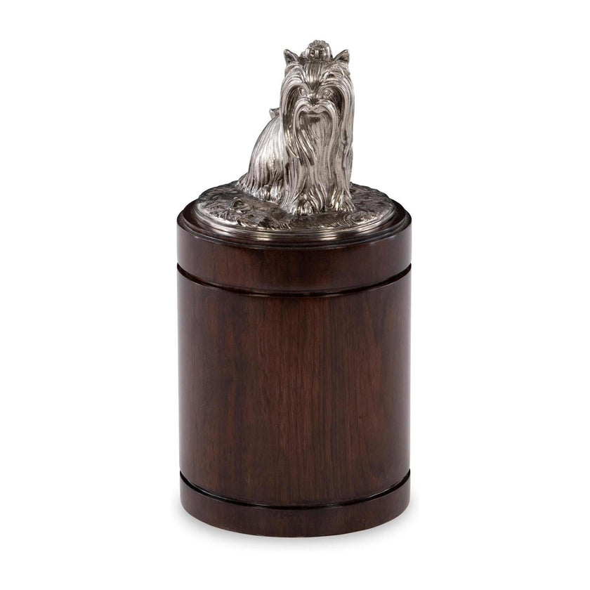 Maitland Smith Nickel Yorkie Canister Clearance