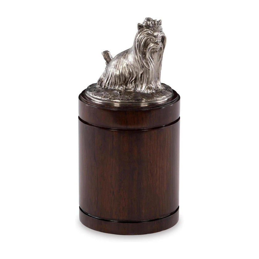 Maitland Smith Nickel Yorkie Canister Clearance