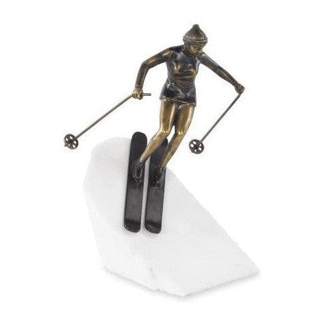 Maitland Smith Skier Sculpture