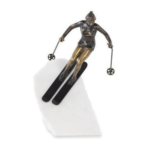 Maitland Smith Skier Sculpture