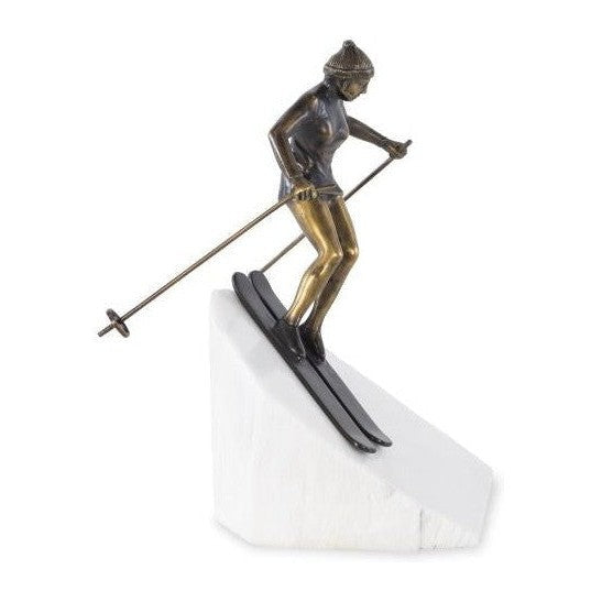 Maitland Smith Skier Sculpture