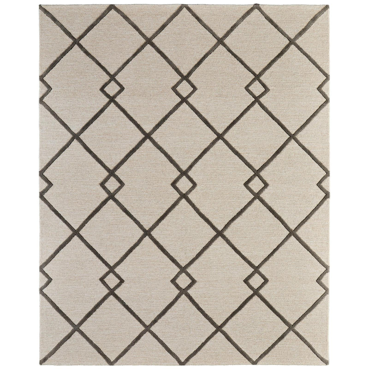 Feizy Kimball 8A36F Transitional Trellis & Lattice Rug in Ivory/Gray/Tan
