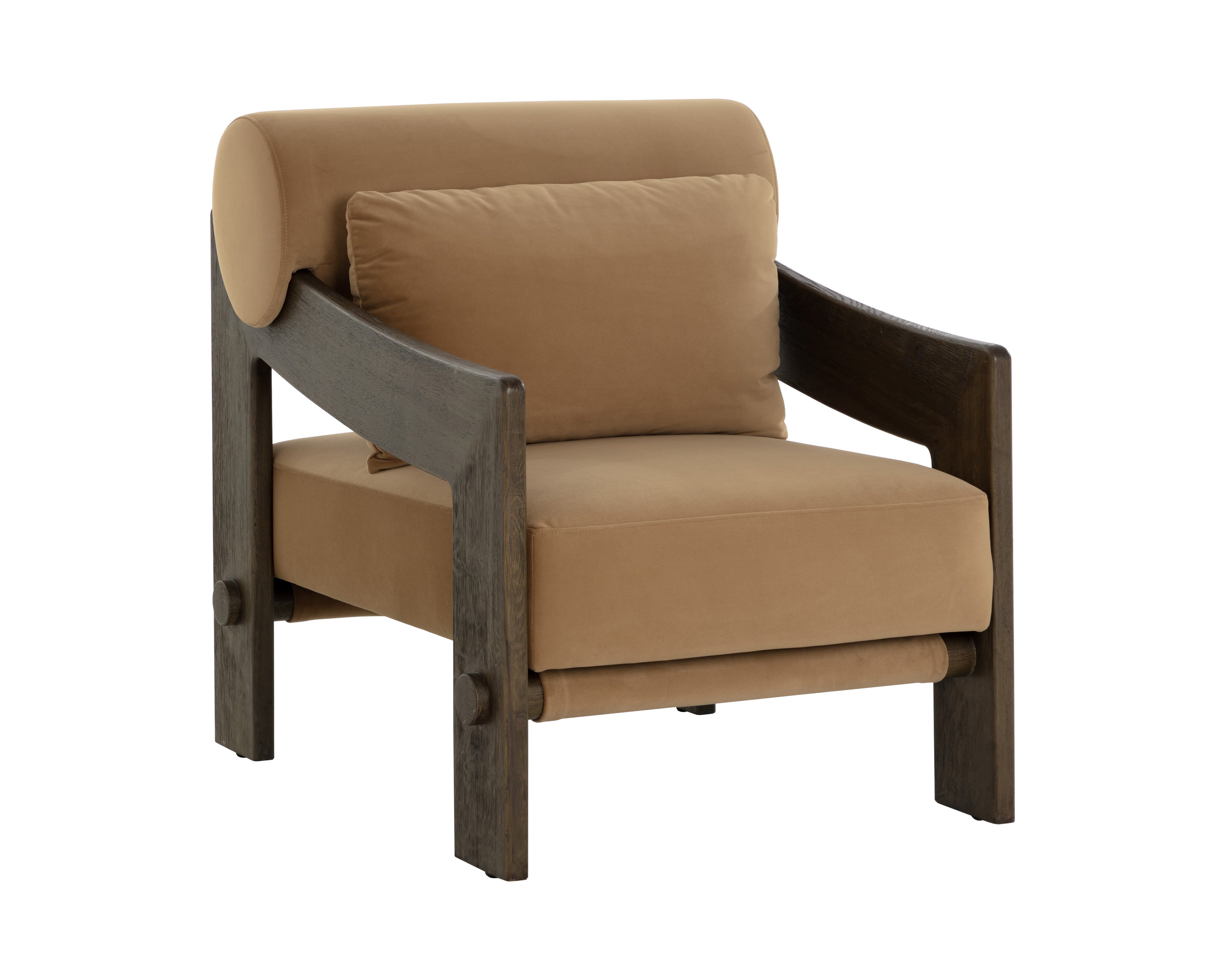 Sunpan Reizo Lounge Chair - Distressed Brown - Kona Camel