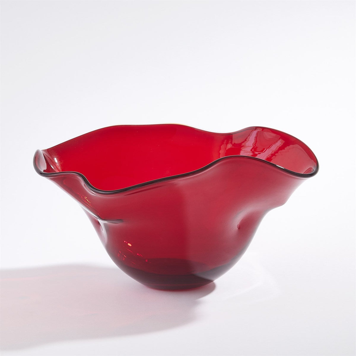 Global Views Deep Red Organic Bowl Clearance