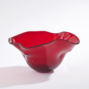 Global Views Deep Red Organic Bowl Clearance