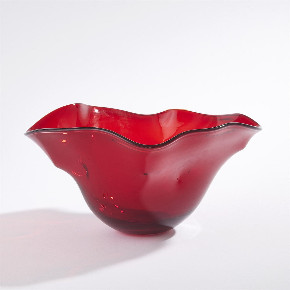 Global Views Deep Red Organic Bowl Clearance