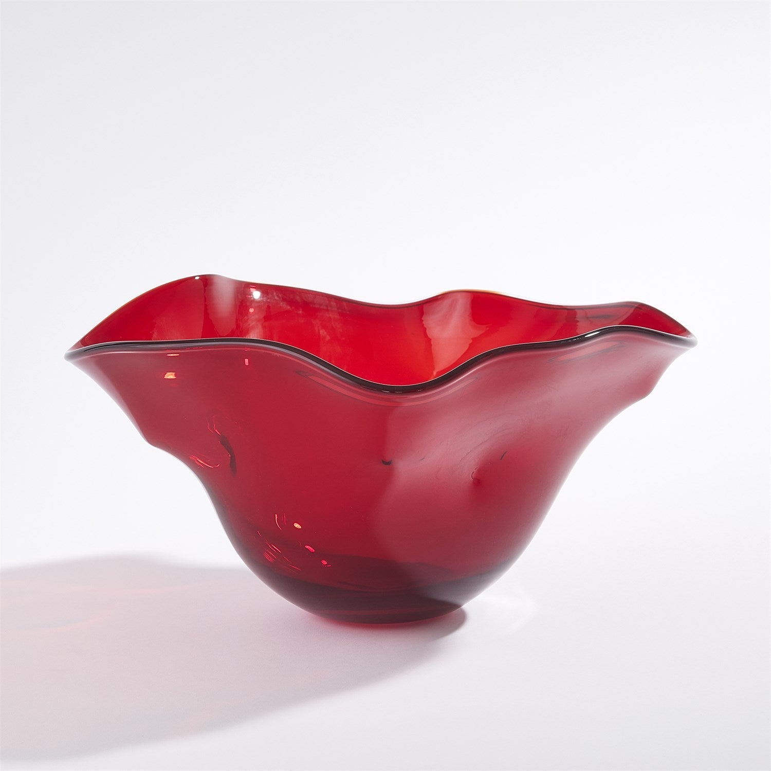 Global Views Deep Red Organic Bowl Clearance