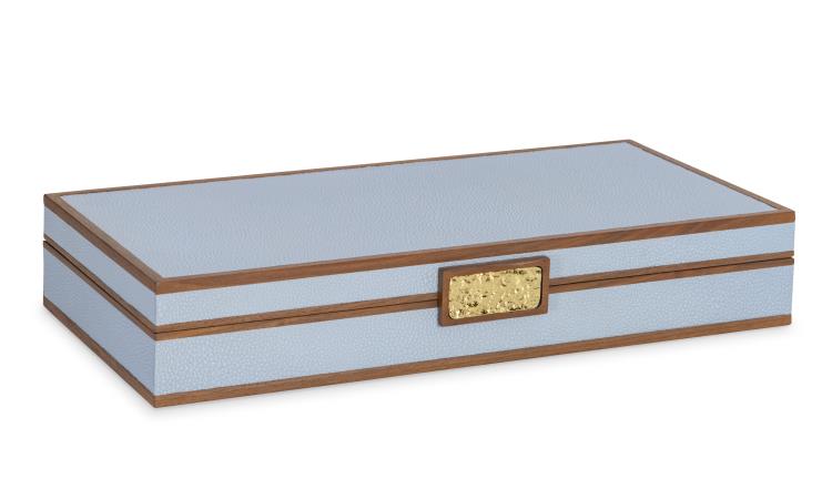 Maitland Smith Light Blue Stacking Boxes