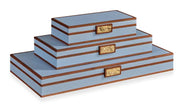 Maitland Smith Light Blue Stacking Boxes