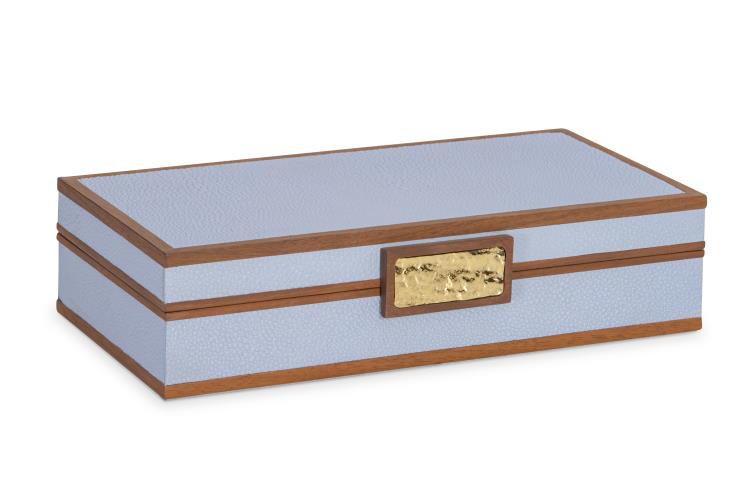 Maitland Smith Light Blue Stacking Boxes