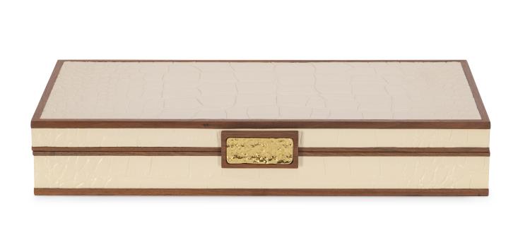Maitland Smith Cream Stacking Boxes
