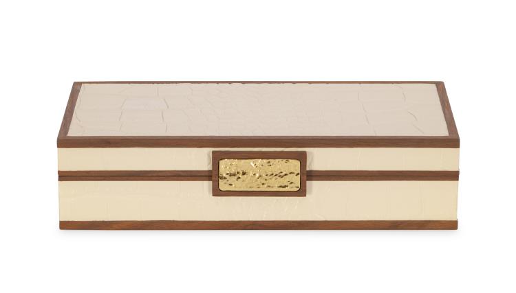 Maitland Smith Cream Stacking Boxes