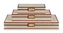 Maitland Smith Cream Stacking Boxes