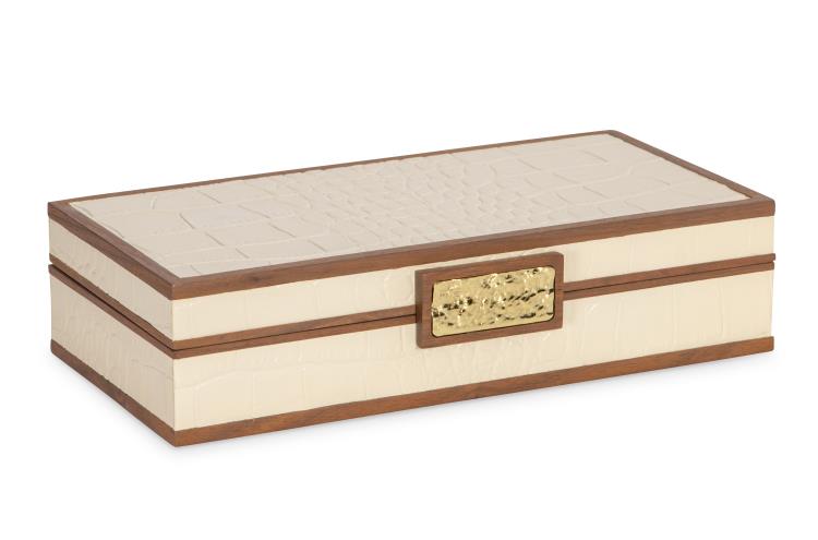 Maitland Smith Cream Stacking Boxes