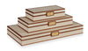 Maitland Smith Cream Stacking Boxes