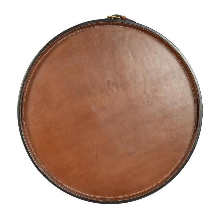 Maitland Smith Leather Buckle Tray