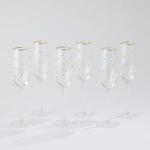 Global Views Celebration Champagne Glasses Set of 6