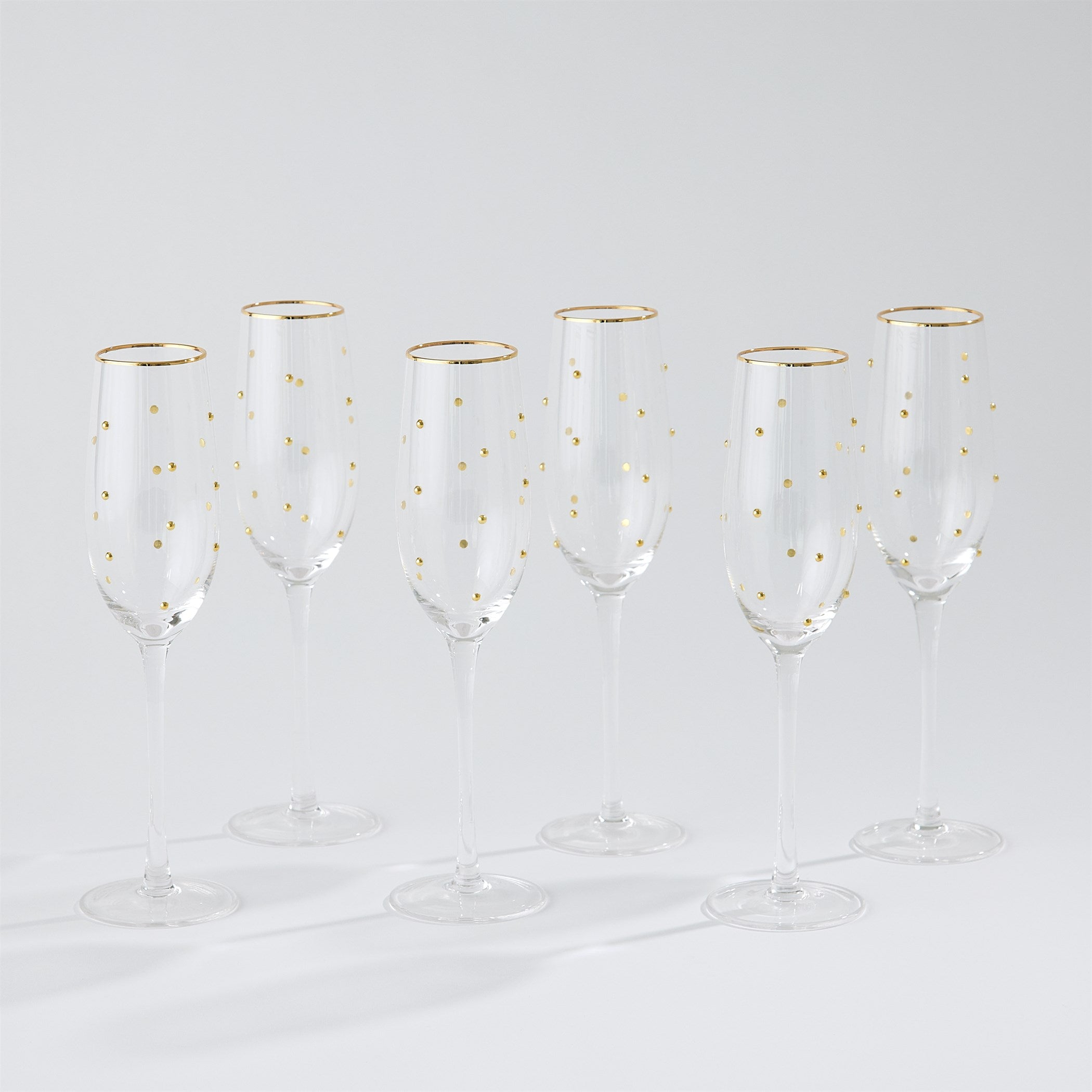 Global Views Celebration Champagne Glasses Set of 6