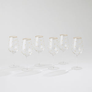 Global Views Celebration Wine Glasses Set of 6