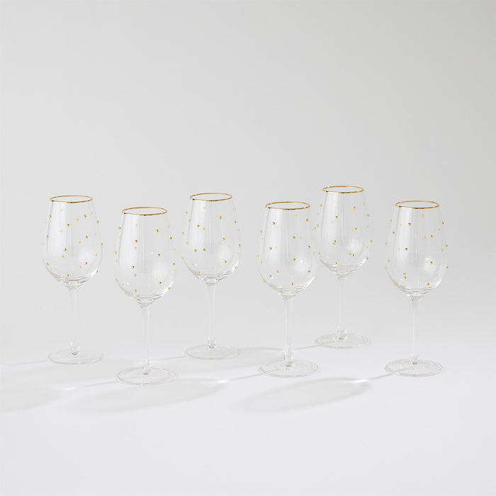 Global Views Celebration Wine Glasses  Set of 6