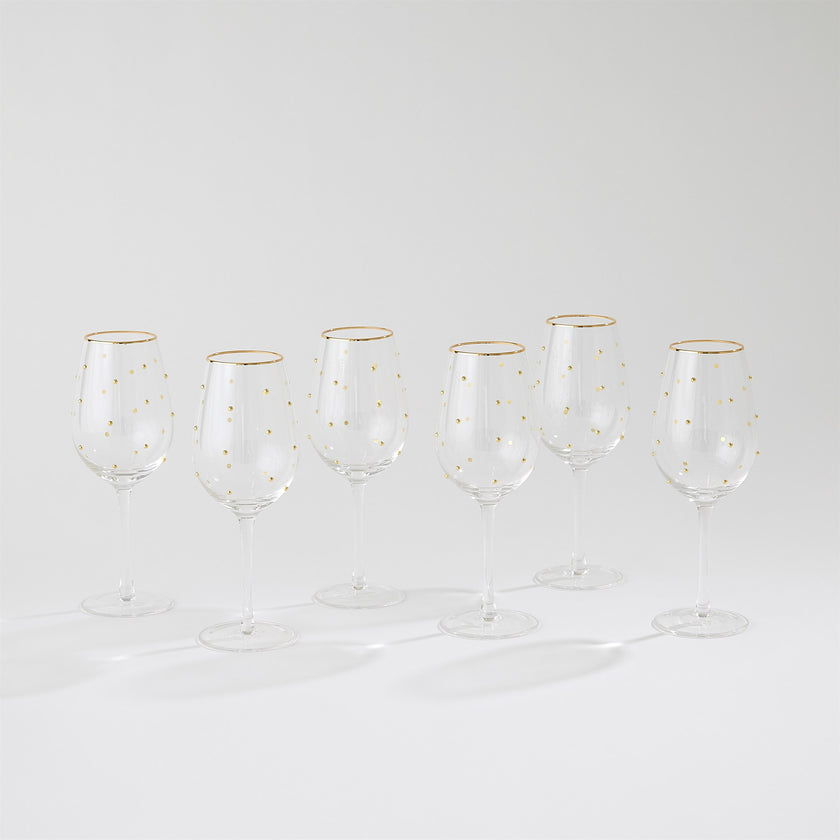 Global Views Celebration Wine Glasses Set of 6