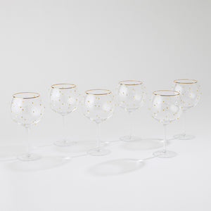 Global Views Celebration Goblet Glasses Set of 6