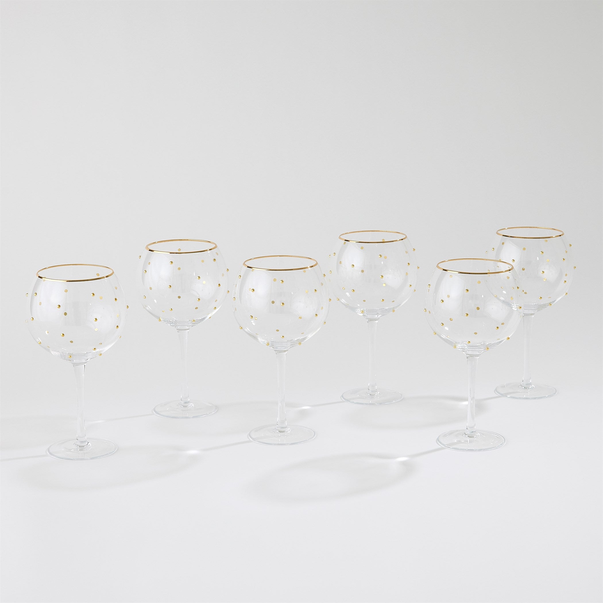 Global Views Celebration Goblet Glasses Set of 6