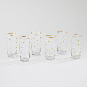 Global Views Celebration Highball Glasses Set of 6