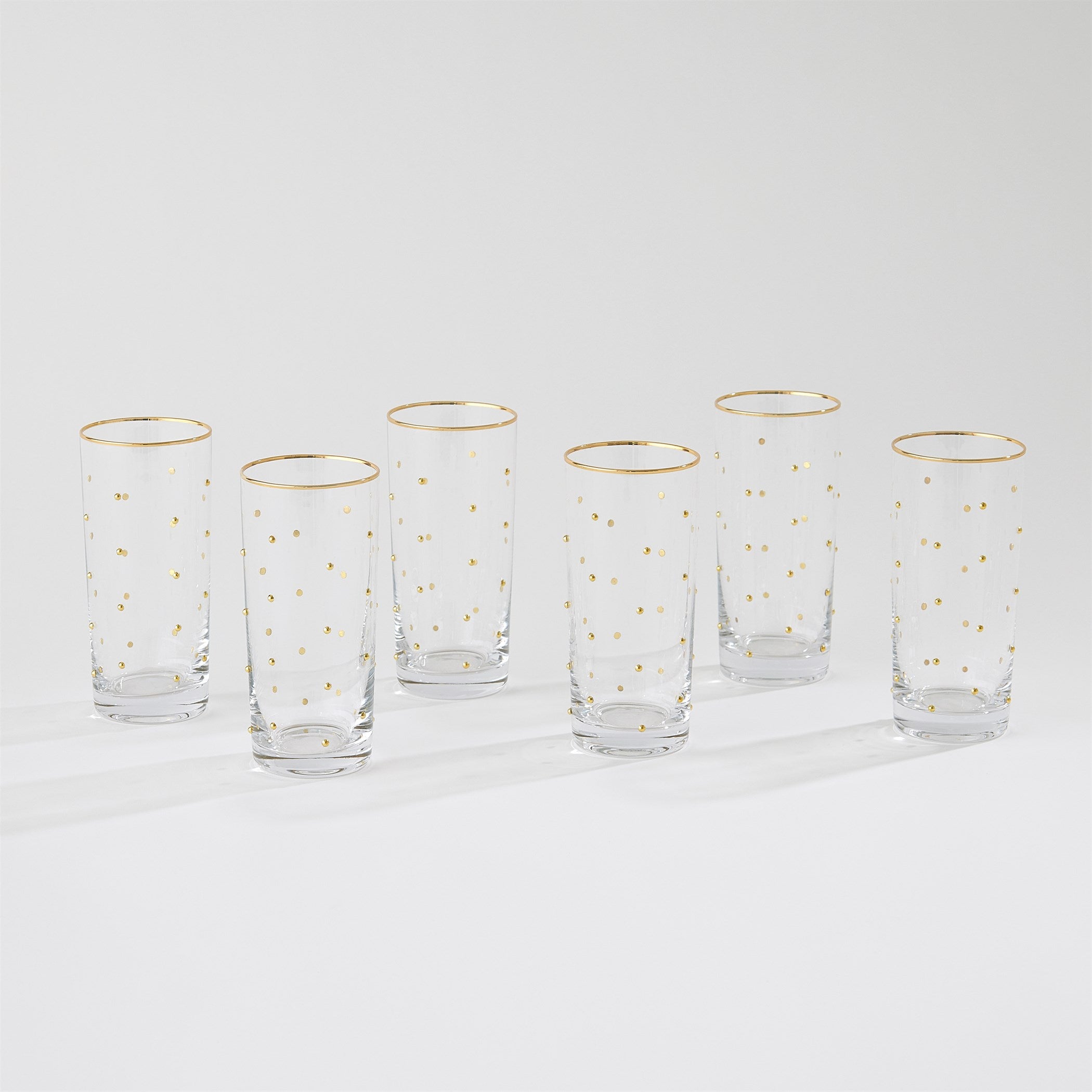 Global Views Celebration Highball Glasses Set of 6