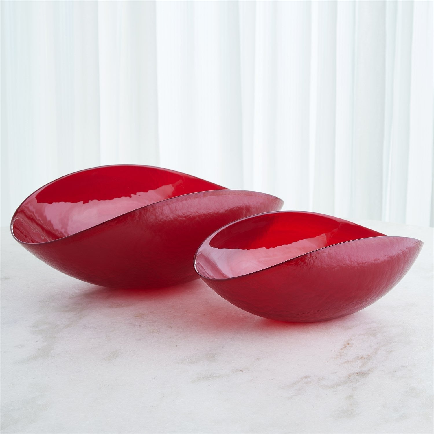 Global Views Deep Red Folded Bowl Clearance