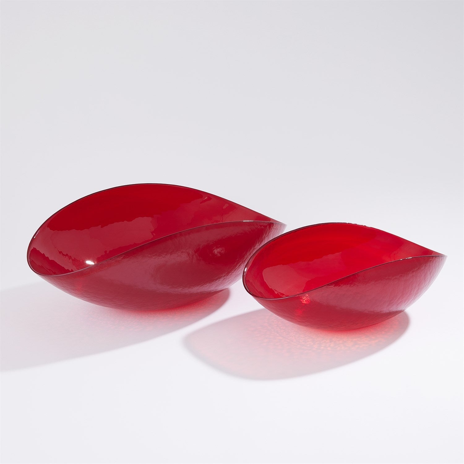 Global Views Deep Red Folded Bowl Clearance