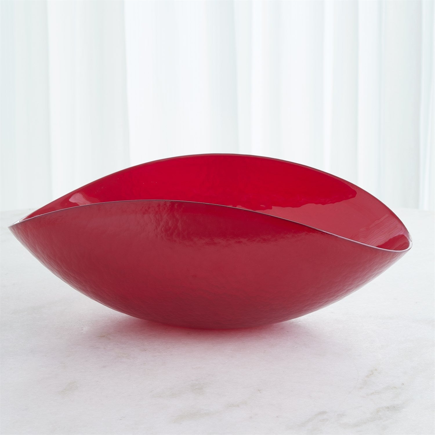 Global Views Deep Red Folded Bowl Clearance