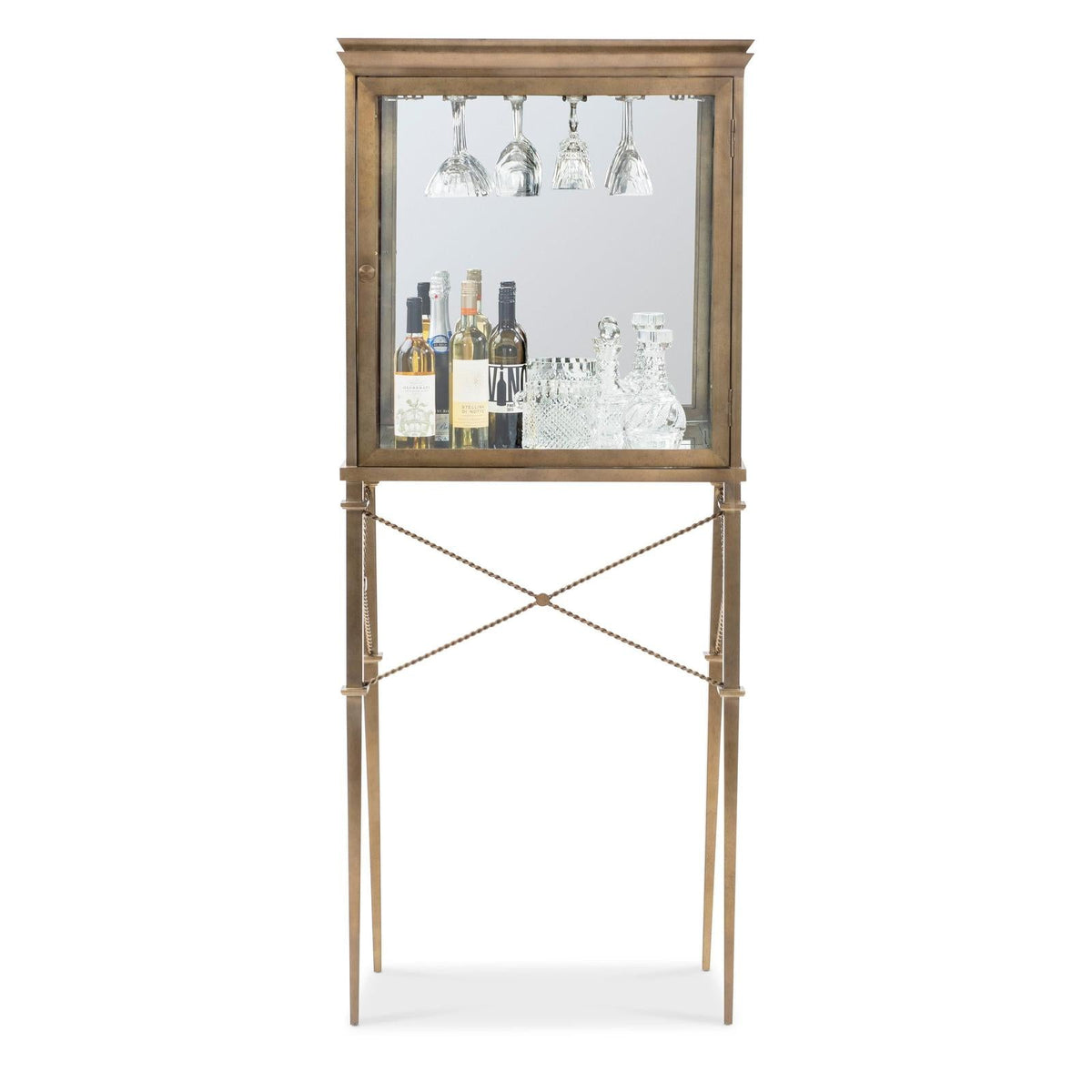 Maitland Smith Hamilton Vitrine Bar Cabinet