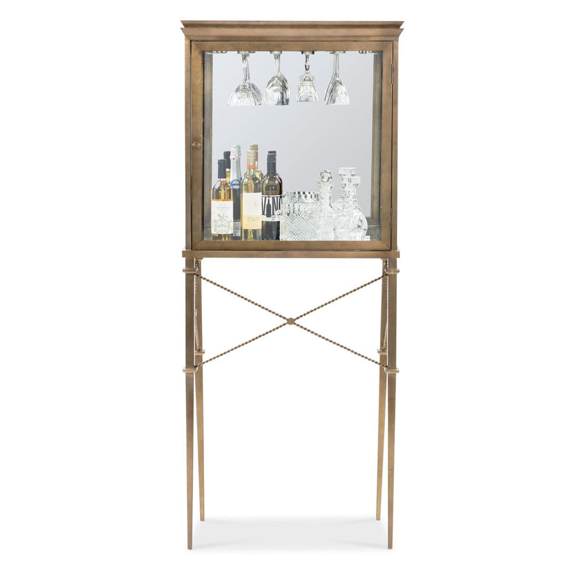 Maitland Smith Hamilton Vitrine Bar Cabinet
