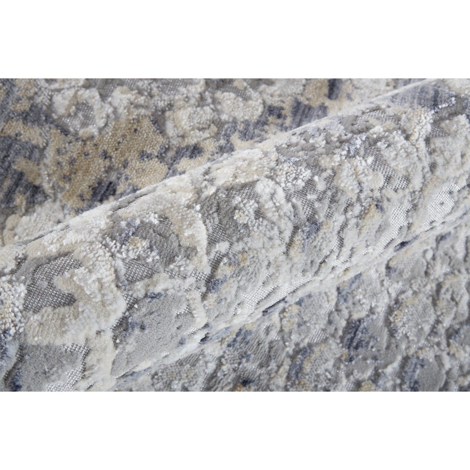 Feizy Laina 39GIF Transitional Trellis & Lattice in Silver/Gray/Blue