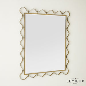 Global Views Brass Les Vagues Mirror