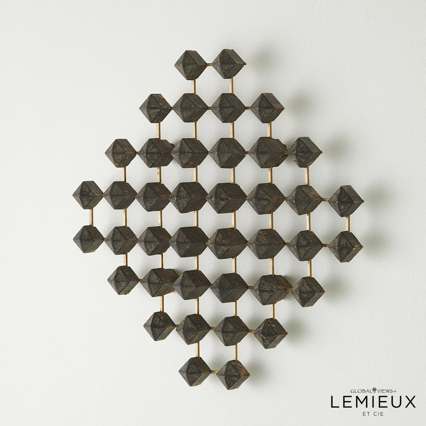 Global Views Wood Brass Ramus Wall Art