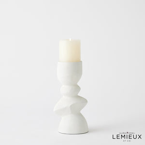 Global Views Pradier Candle Holder White