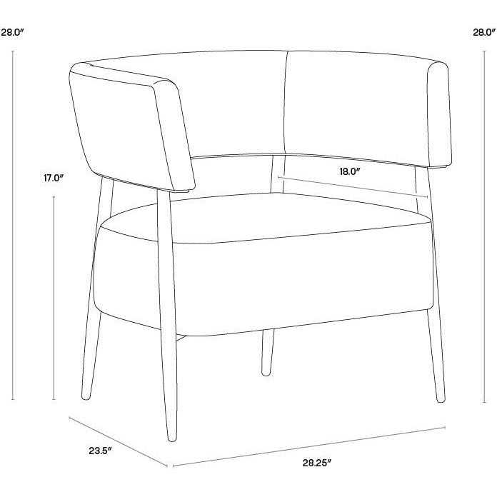 Sunpan Maestro Lounge Chair - Dove Cream